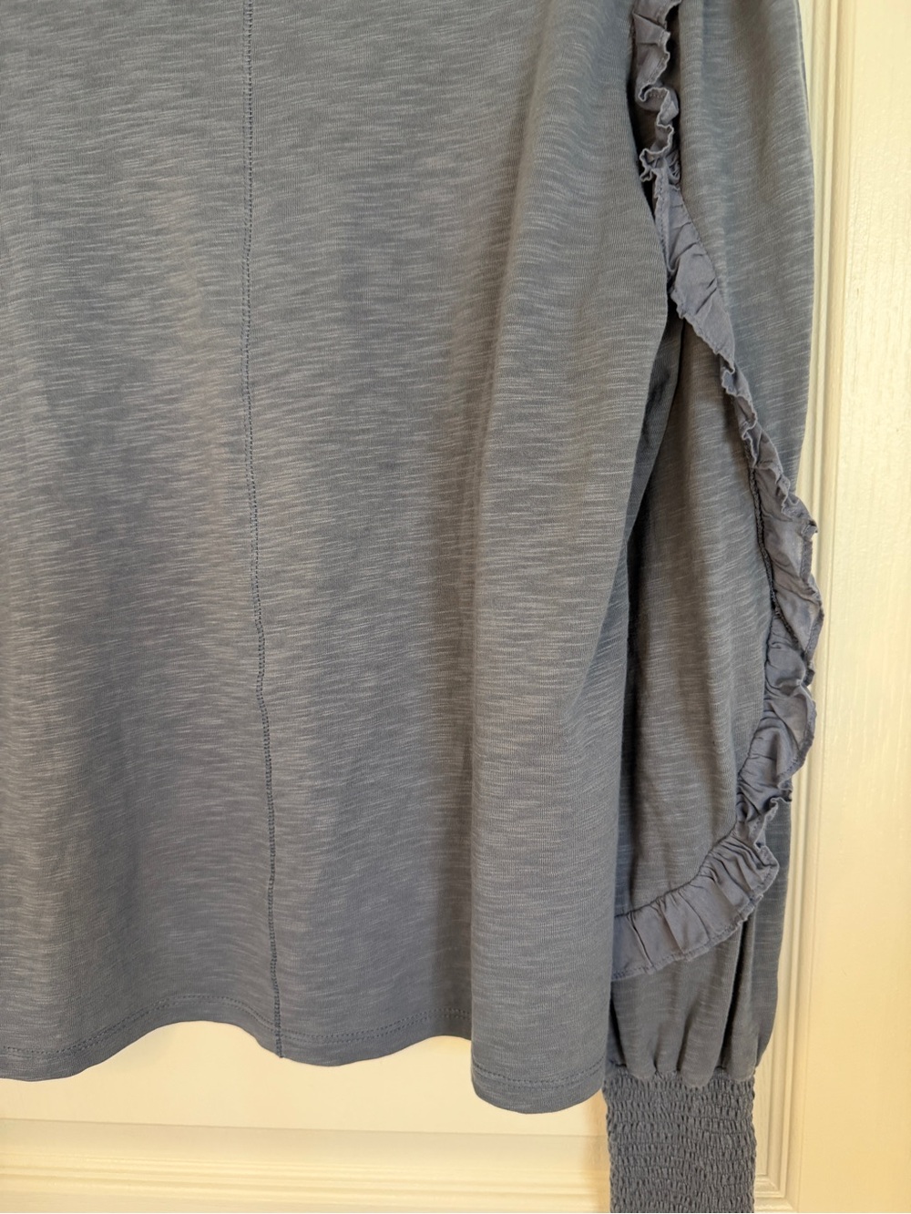 Veronica Beard Osage Cotton Ruffle Sleeve Smocked Cuff Top- S- MSRP $225 - Picture 13 of 16